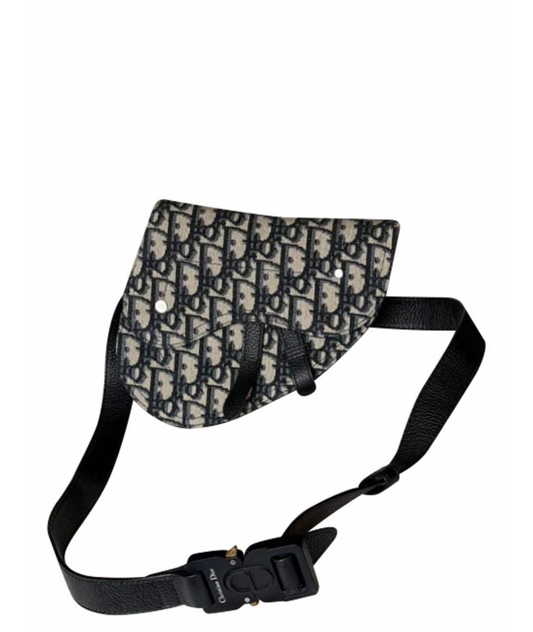 CHRISTIAN DIOR Синяя жаккардовая сумка через плечо, фото 1