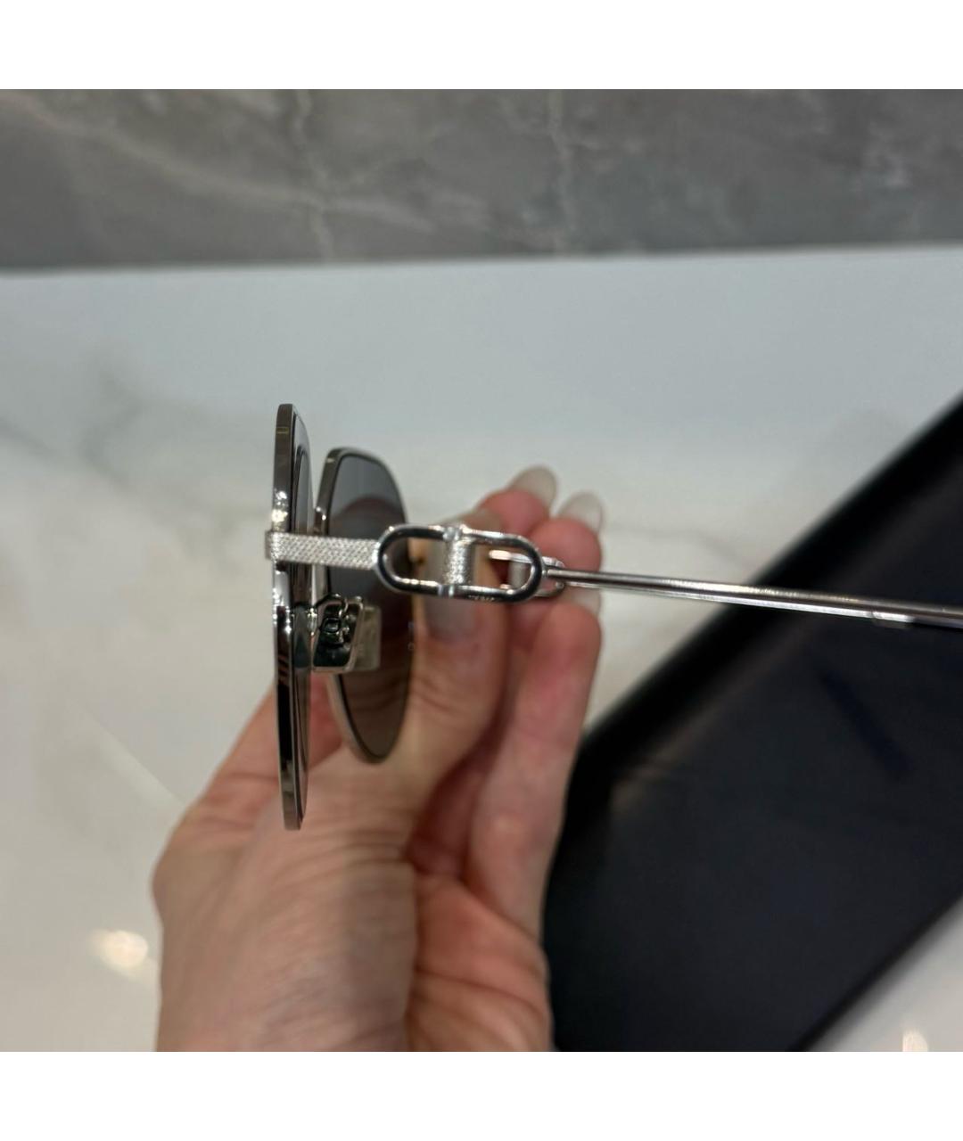 CHRISTIAN DIOR Синие металлические солнцезащитные очки, фото 4