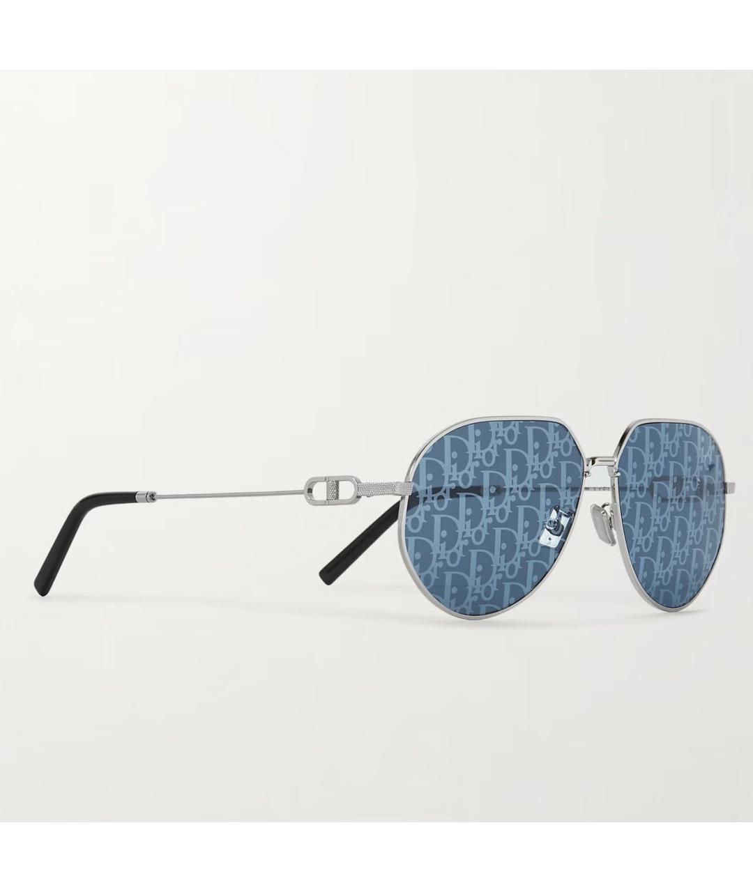 CHRISTIAN DIOR Синие металлические солнцезащитные очки, фото 6