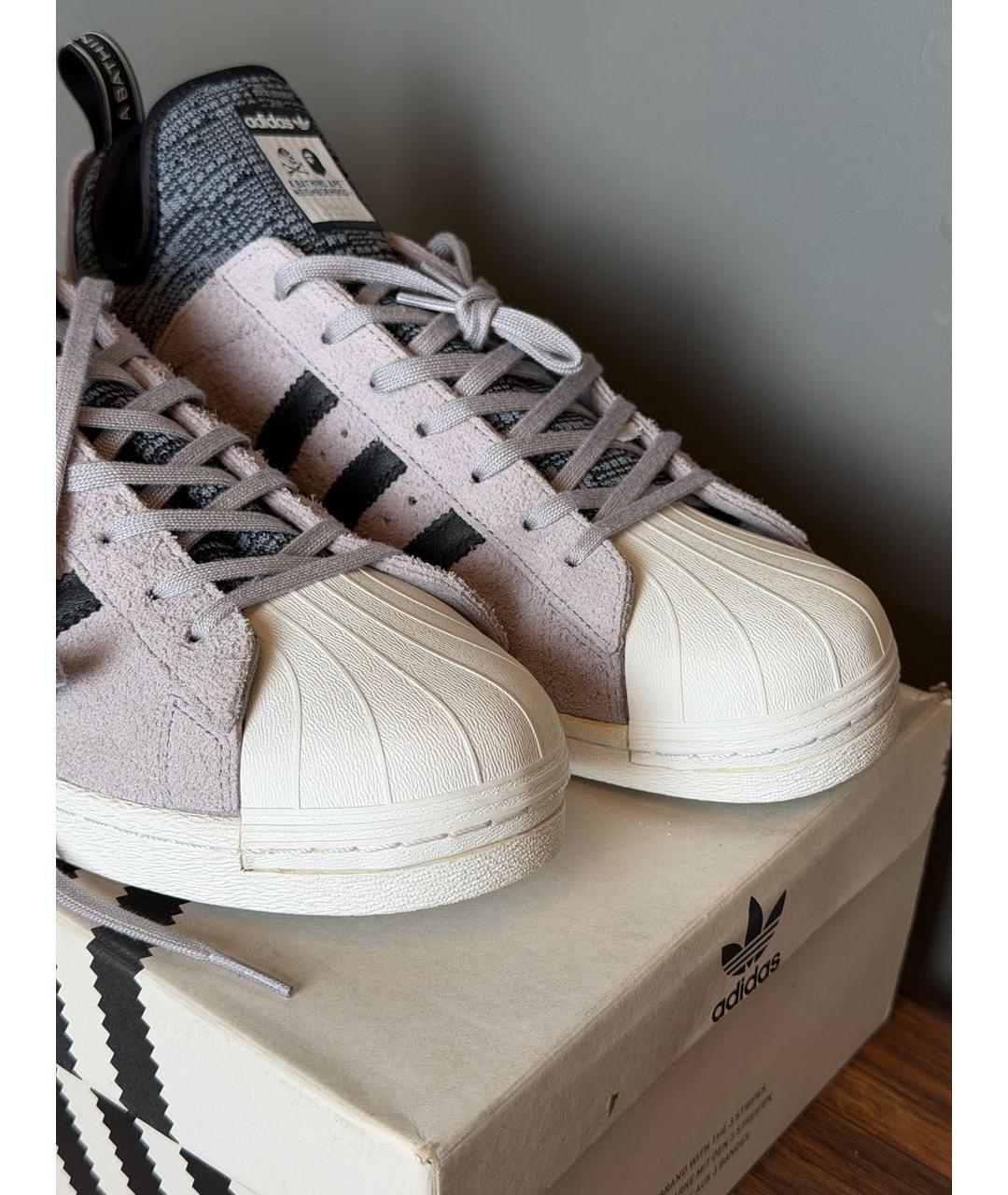 ADIDAS Серые текстильные низкие кроссовки / кеды, фото 3