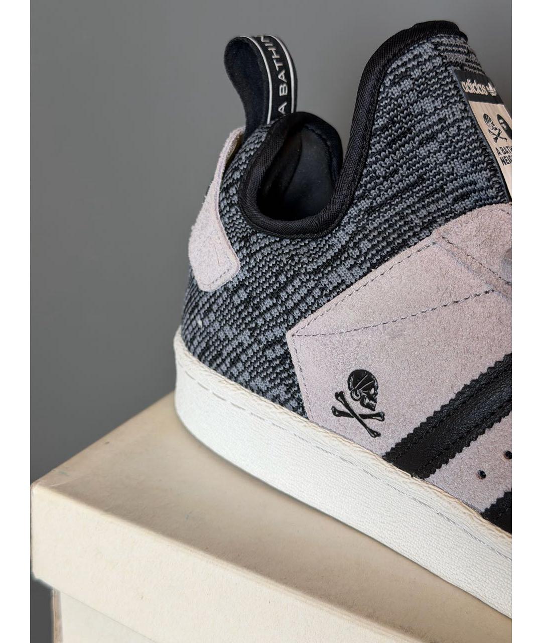 ADIDAS Серые текстильные низкие кроссовки / кеды, фото 5