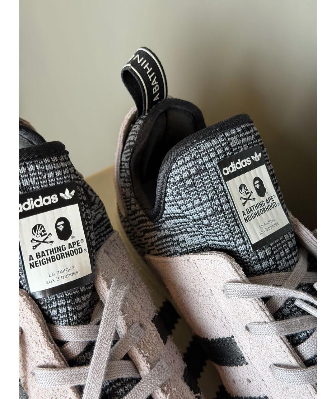 ADIDAS Серые текстильные низкие кроссовки / кеды, фото 4