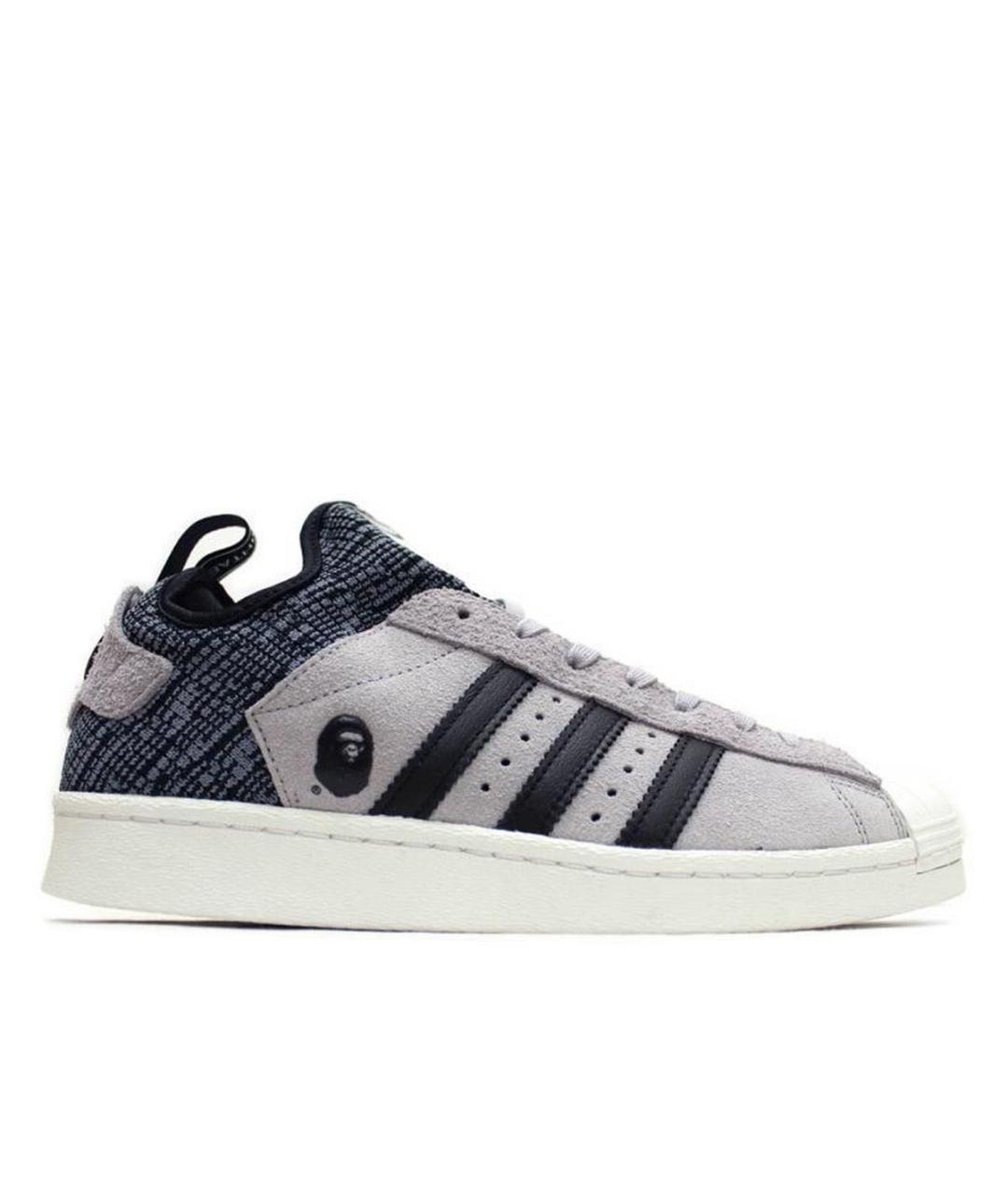 ADIDAS Серые текстильные низкие кроссовки / кеды, фото 1