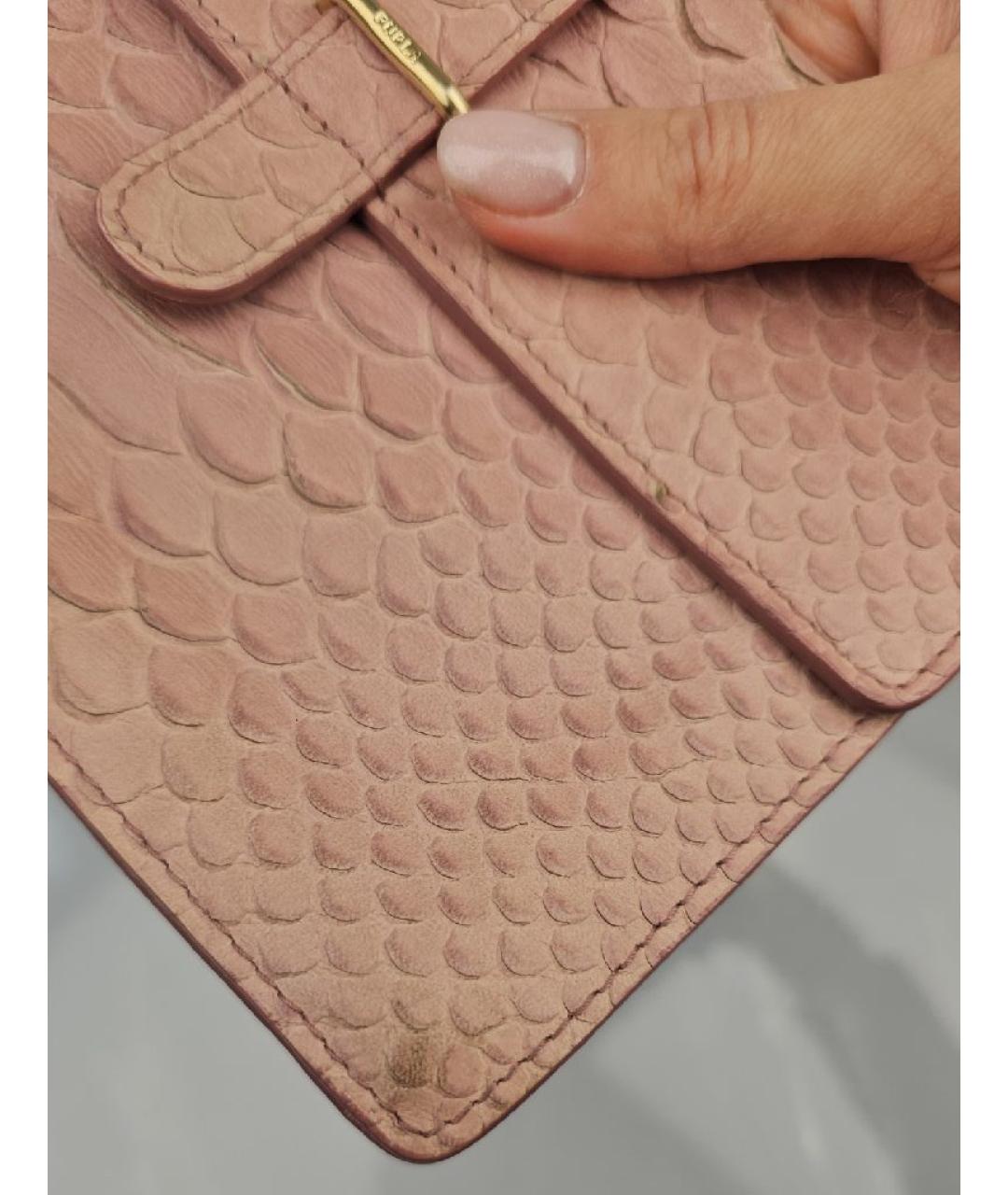 FURLA Розовая кожаная сумка через плечо, фото 5