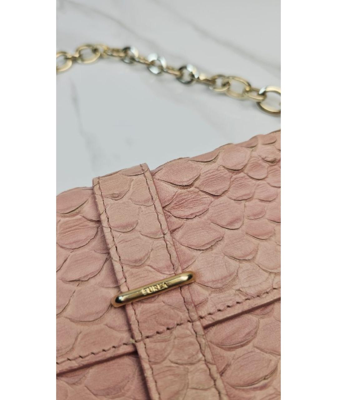 FURLA Розовая кожаная сумка через плечо, фото 7