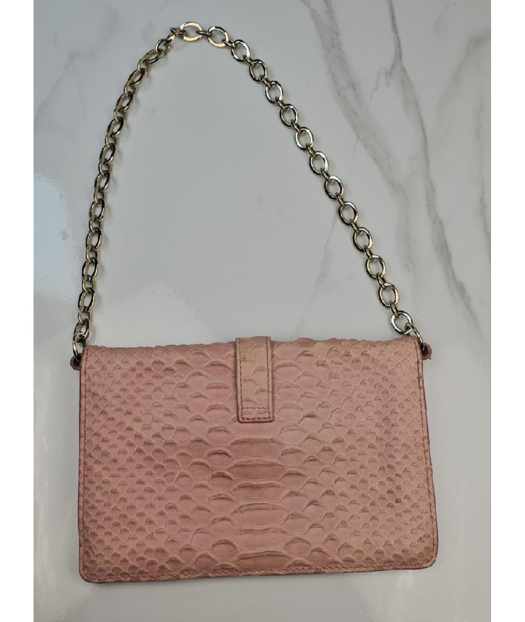 FURLA Розовая кожаная сумка через плечо, фото 3