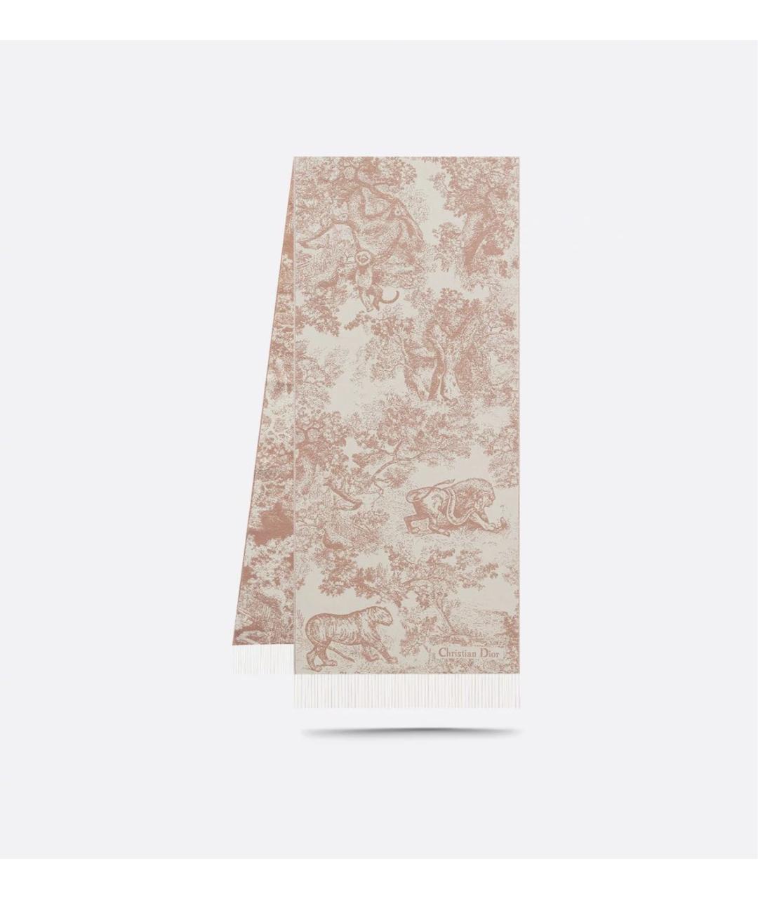 CHRISTIAN DIOR Розовый кашемировый шарф, фото 2