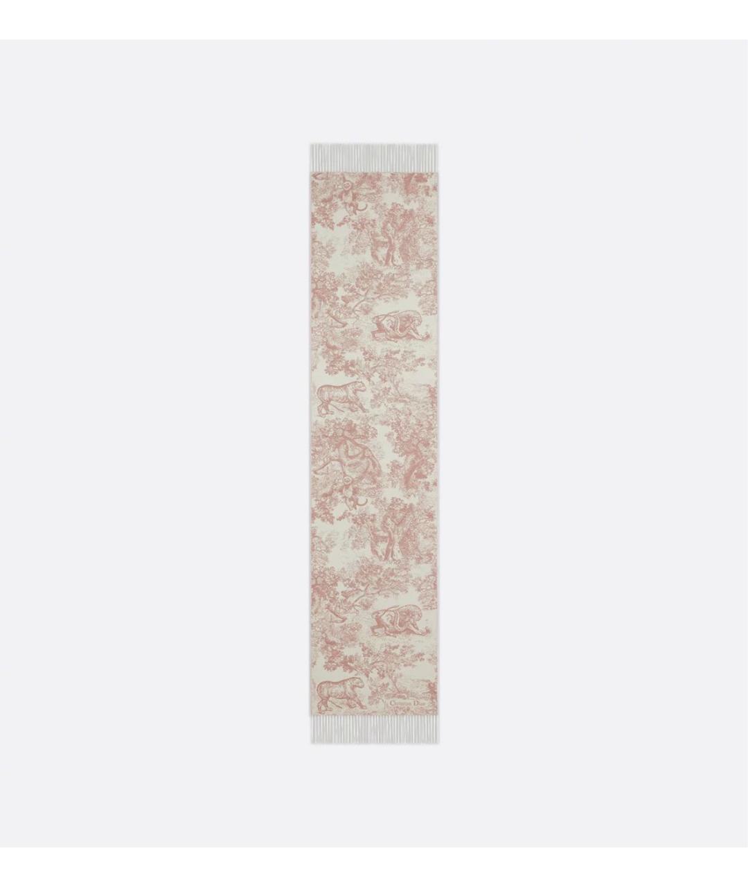 CHRISTIAN DIOR Розовый кашемировый шарф, фото 4