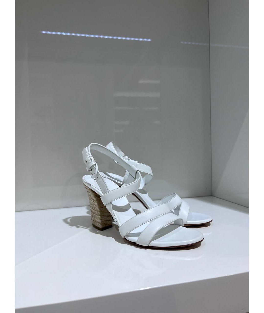 CASADEI Белые кожаные босоножки, фото 2