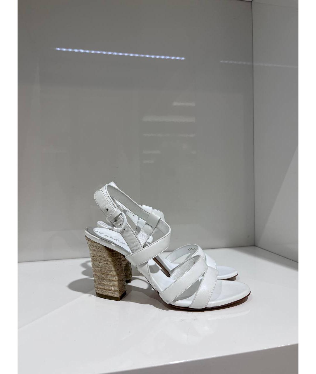 CASADEI Белые кожаные босоножки, фото 4
