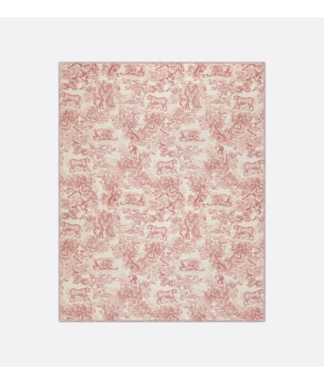 CHRISTIAN DIOR Розовый кашемировый шарф, фото 3