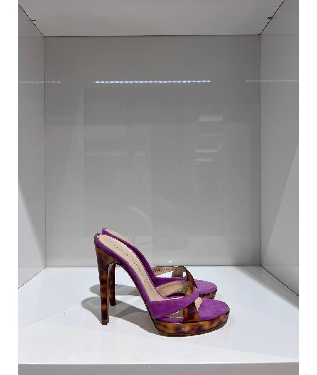 CASADEI Розовые кожаные босоножки, фото 4