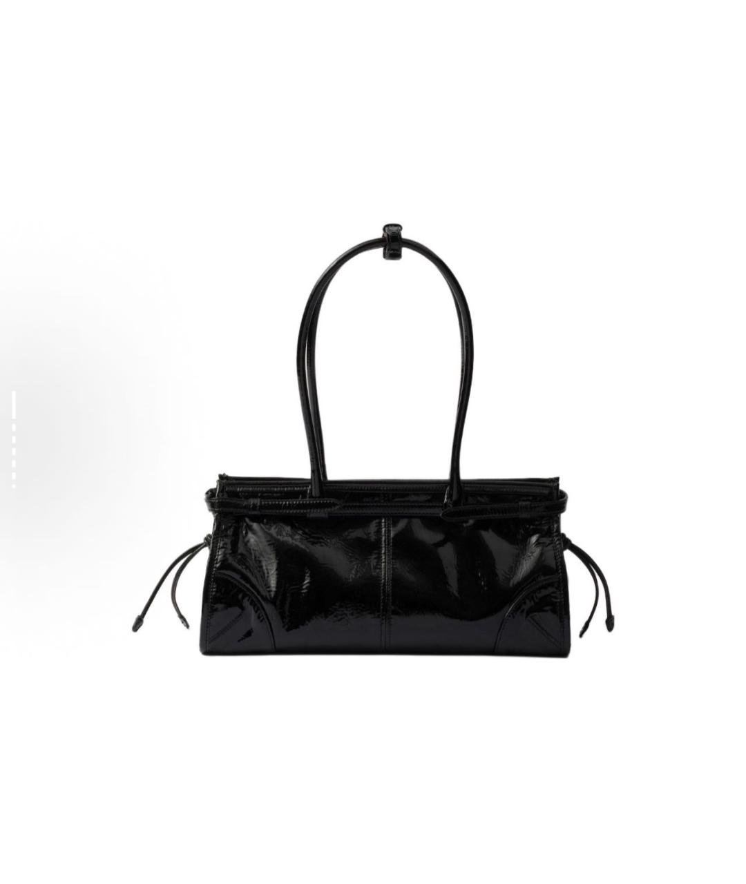 PRADA Черная кожаная сумка с короткими ручками, фото 3