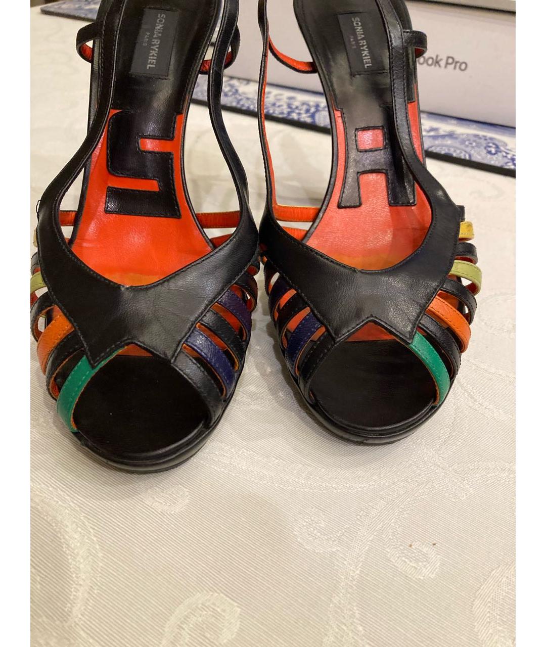 SONIA RYKIEL Мульти кожаные босоножки, фото 5