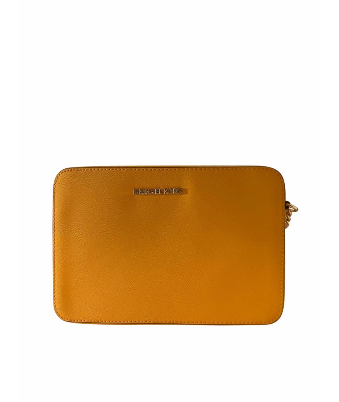 MICHAEL MICHAEL KORS Оранжевая кожаная сумка через плечо, фото 1