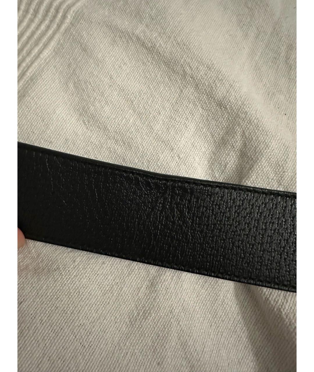 GUCCI Черный кожаный ремень, фото 4