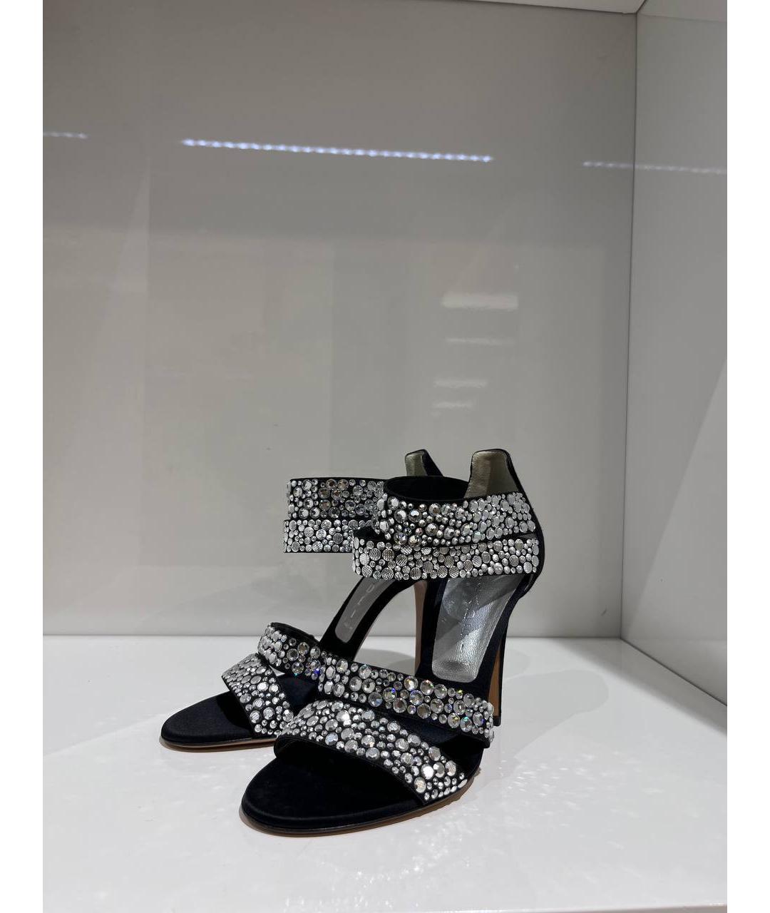 CASADEI Черные кожаные босоножки, фото 2