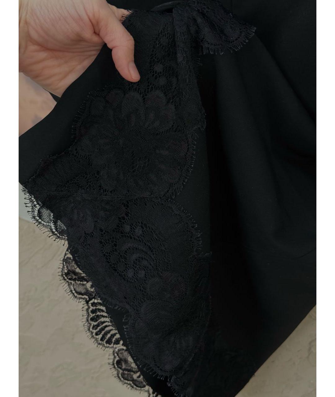 DOLCE&GABBANA Черная шерстяная юбка миди, фото 4