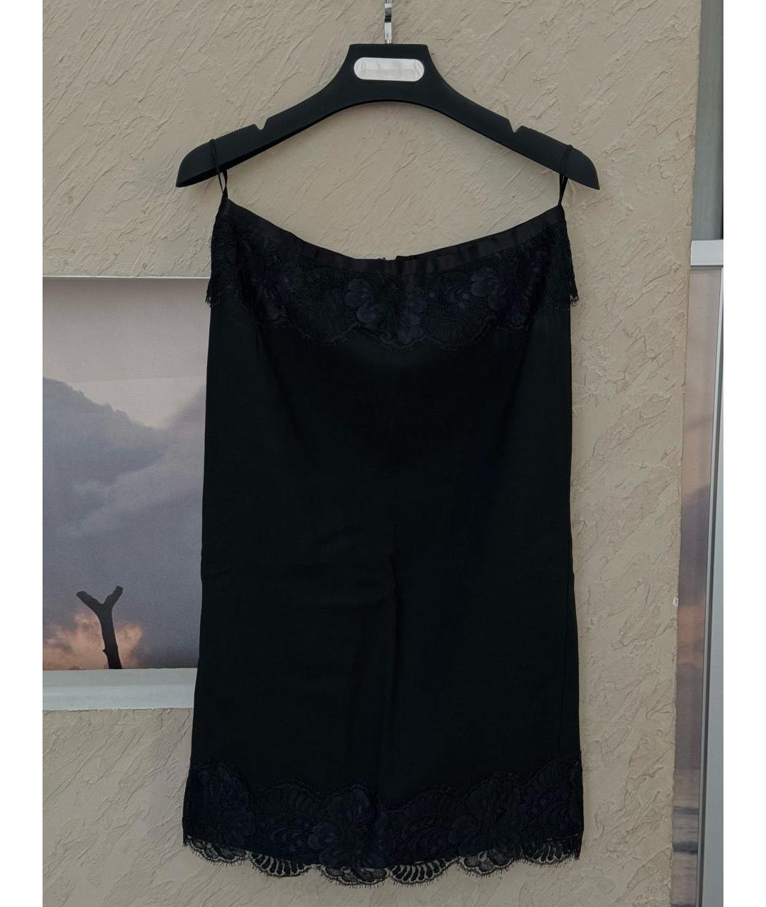 DOLCE&GABBANA Черная шерстяная юбка миди, фото 5