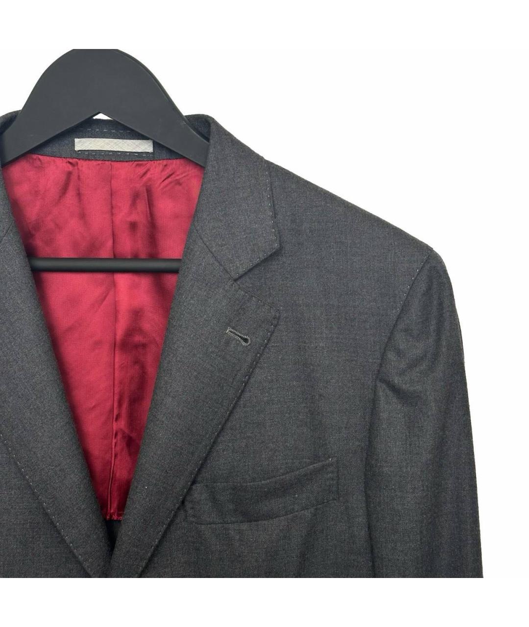 BRUNELLO CUCINELLI Серый шерстяной пиджак, фото 2