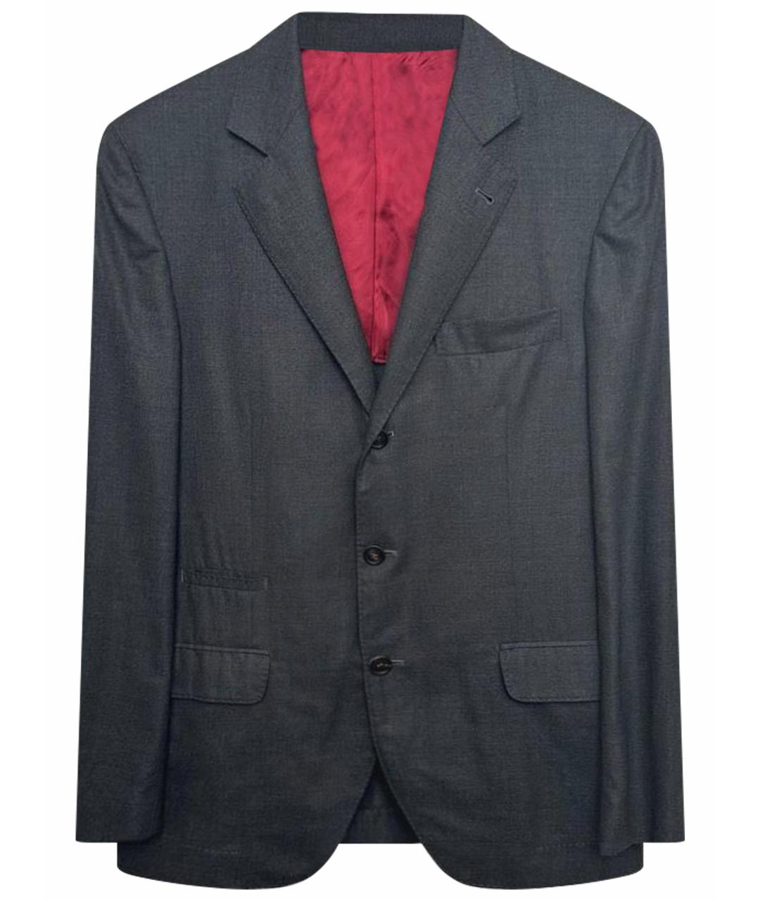 BRUNELLO CUCINELLI Серый шерстяной пиджак, фото 1