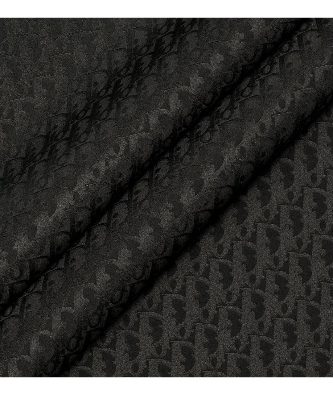 CHRISTIAN DIOR Черный шелковый шарф, фото 2