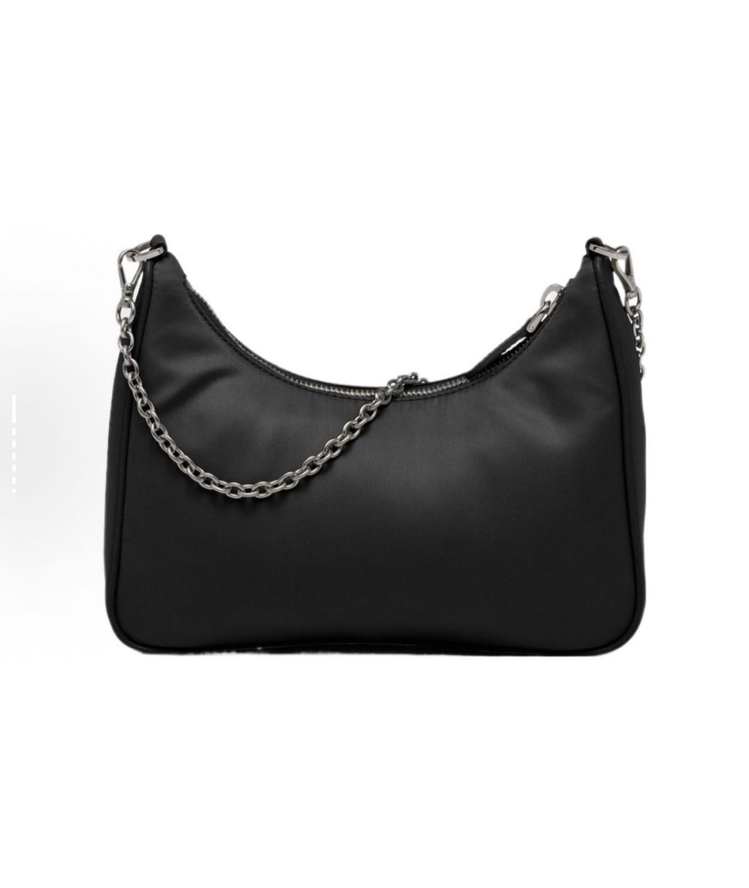 PRADA Черная тканевая сумка с короткими ручками, фото 2