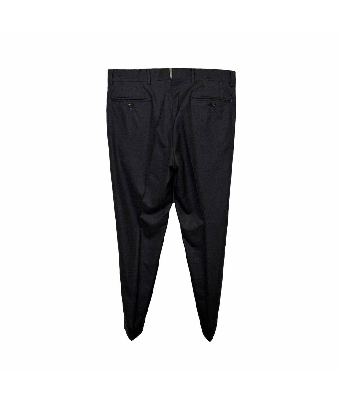 BRUNELLO CUCINELLI Черные хлопковые классические брюки, фото 3