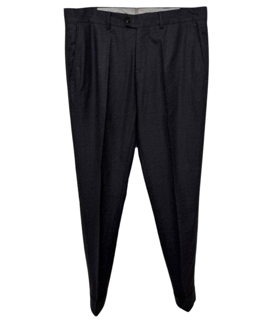 BRUNELLO CUCINELLI Черные хлопковые классические брюки, фото 1