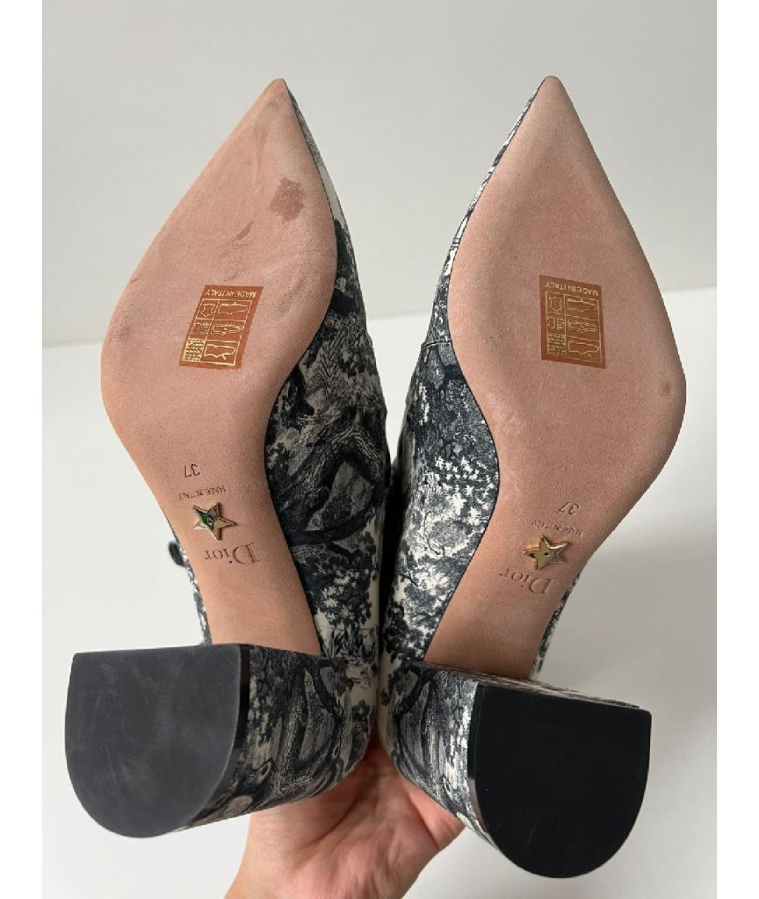 CHRISTIAN DIOR Мульти текстильные сапоги, фото 5