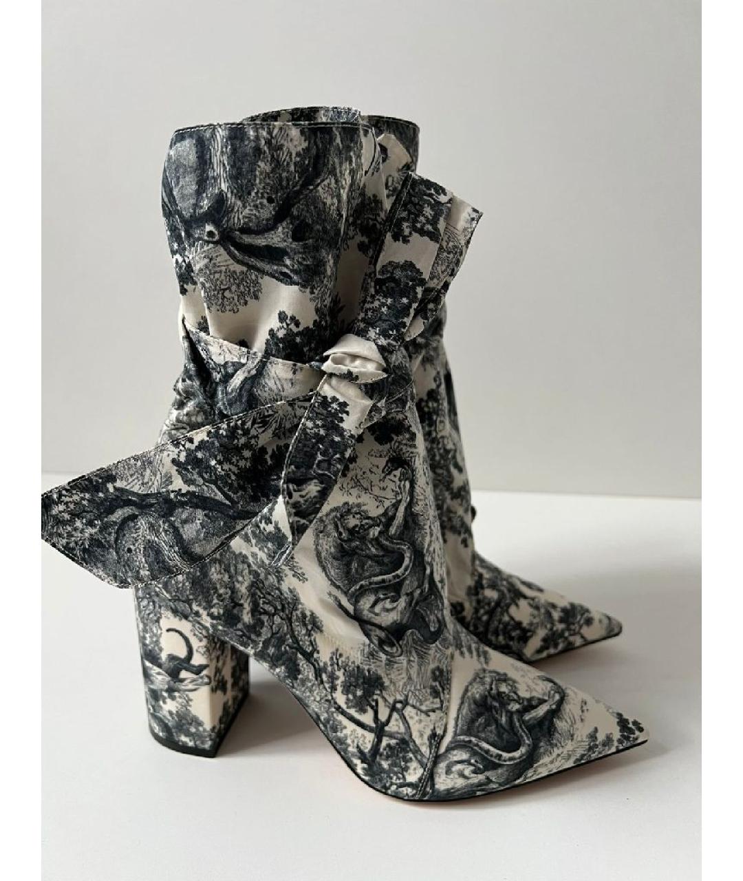 CHRISTIAN DIOR Мульти текстильные сапоги, фото 8