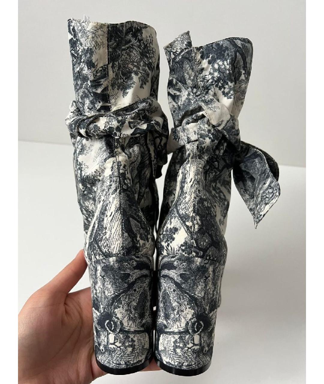 CHRISTIAN DIOR Мульти текстильные сапоги, фото 4