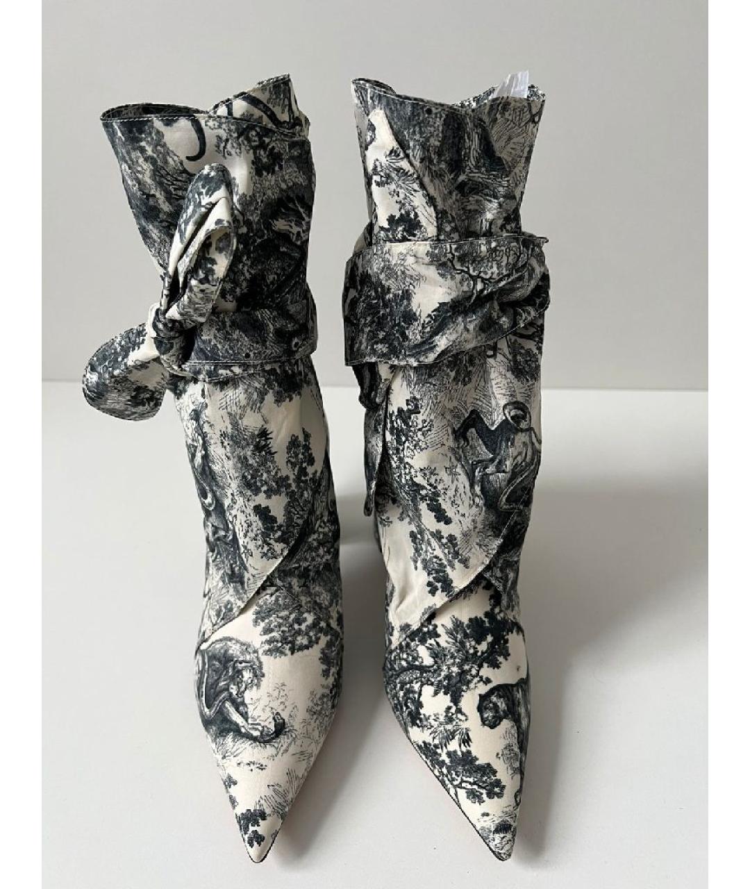 CHRISTIAN DIOR Мульти текстильные сапоги, фото 2