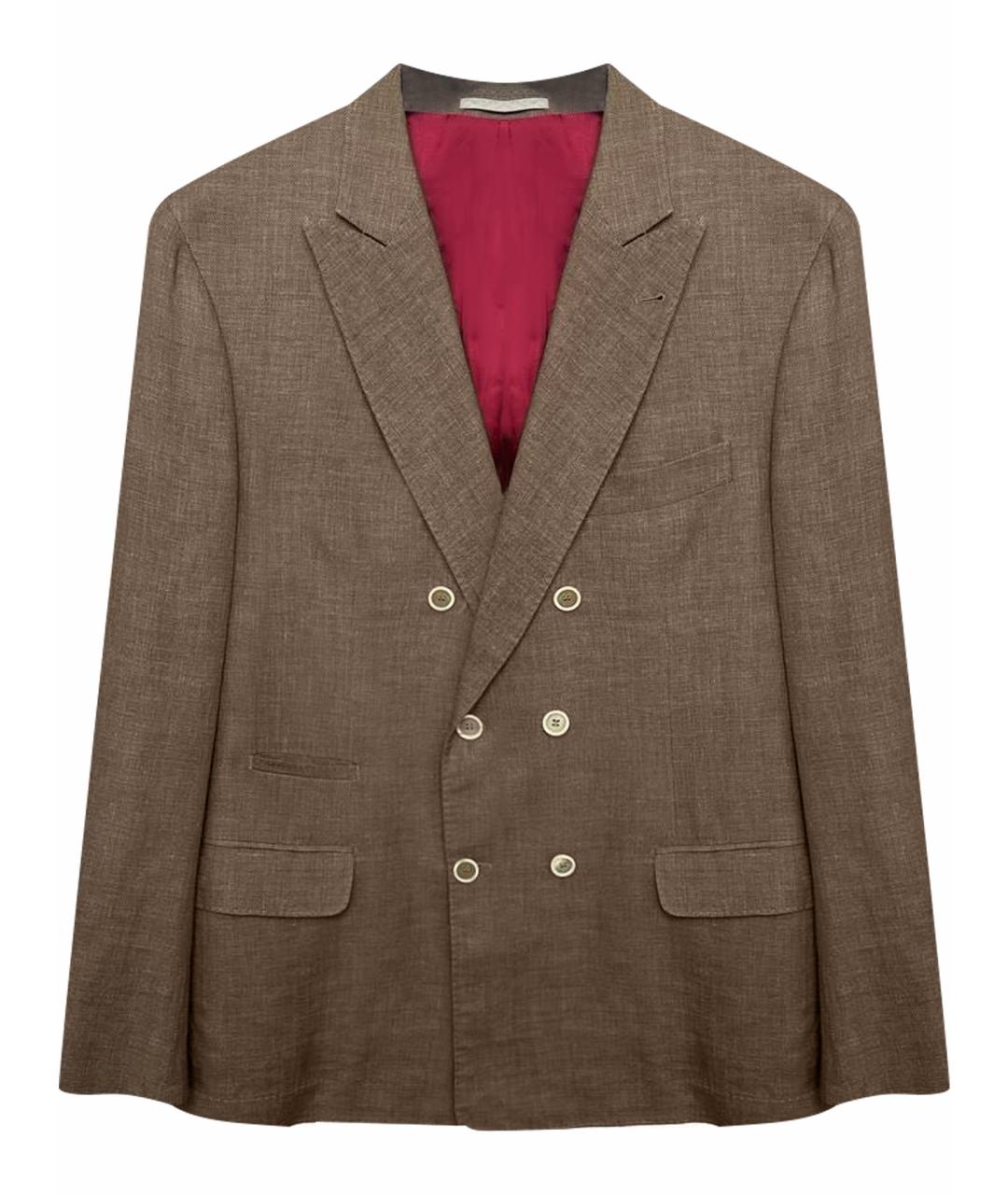 BRUNELLO CUCINELLI Коричневый шерстяной пиджак, фото 1