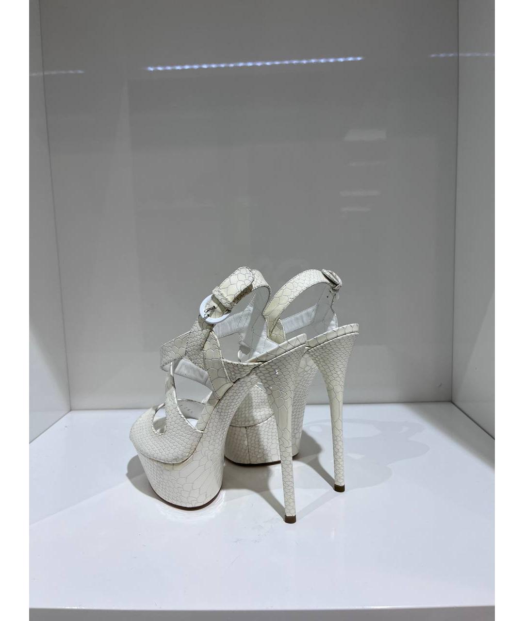 CASADEI Белые кожаные босоножки, фото 3