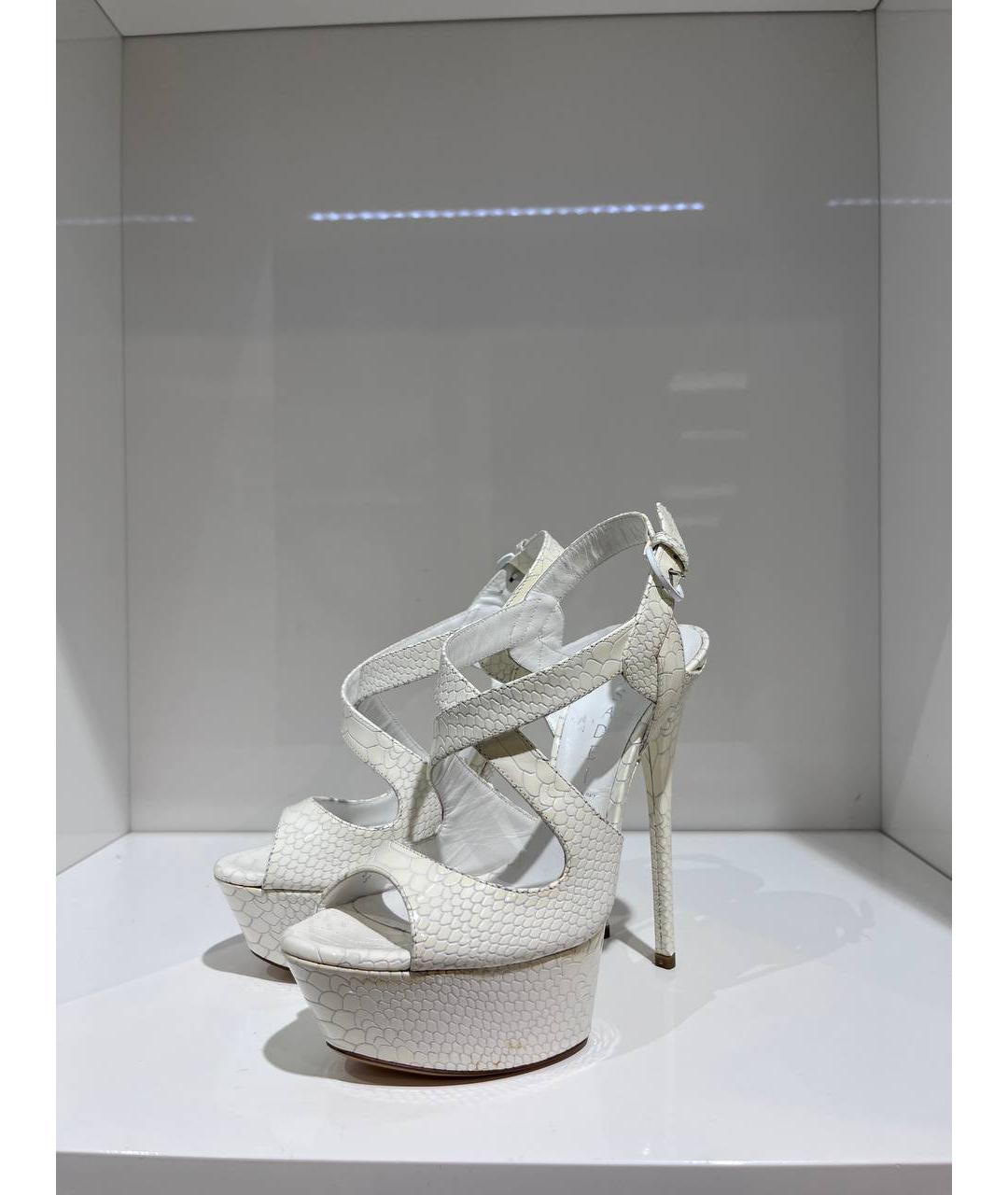 CASADEI Белые кожаные босоножки, фото 2