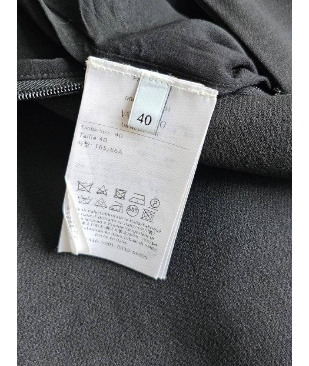 VALENTINO Черная вискозная юбка миди, фото 3