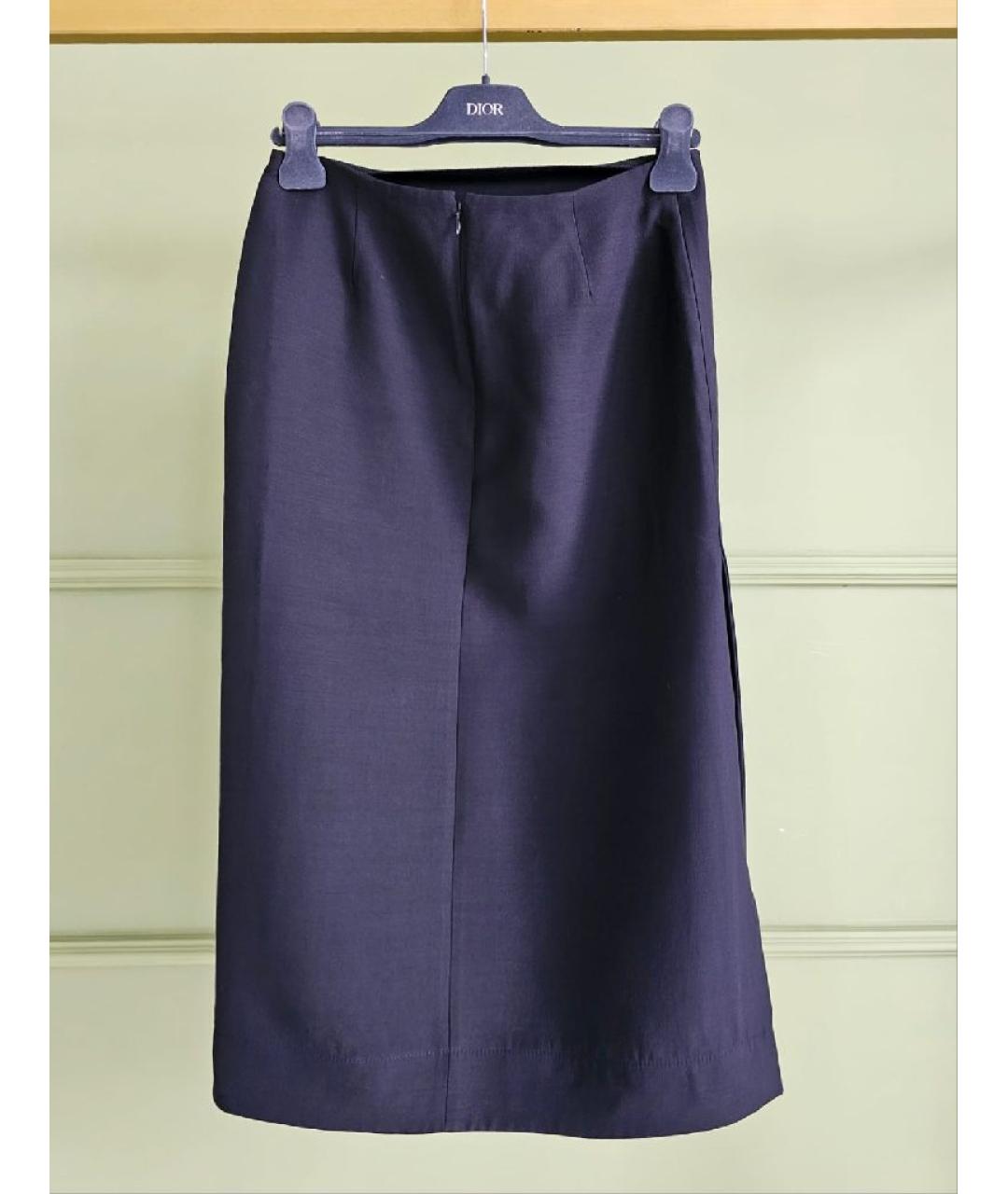 VALENTINO Черная вискозная юбка миди, фото 2