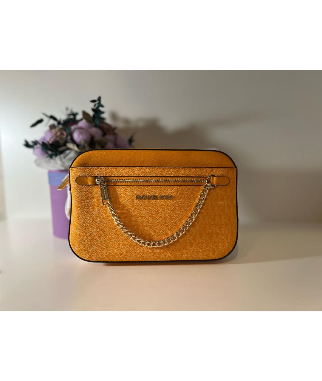 MICHAEL MICHAEL KORS Оранжевая сумка через плечо, фото 4