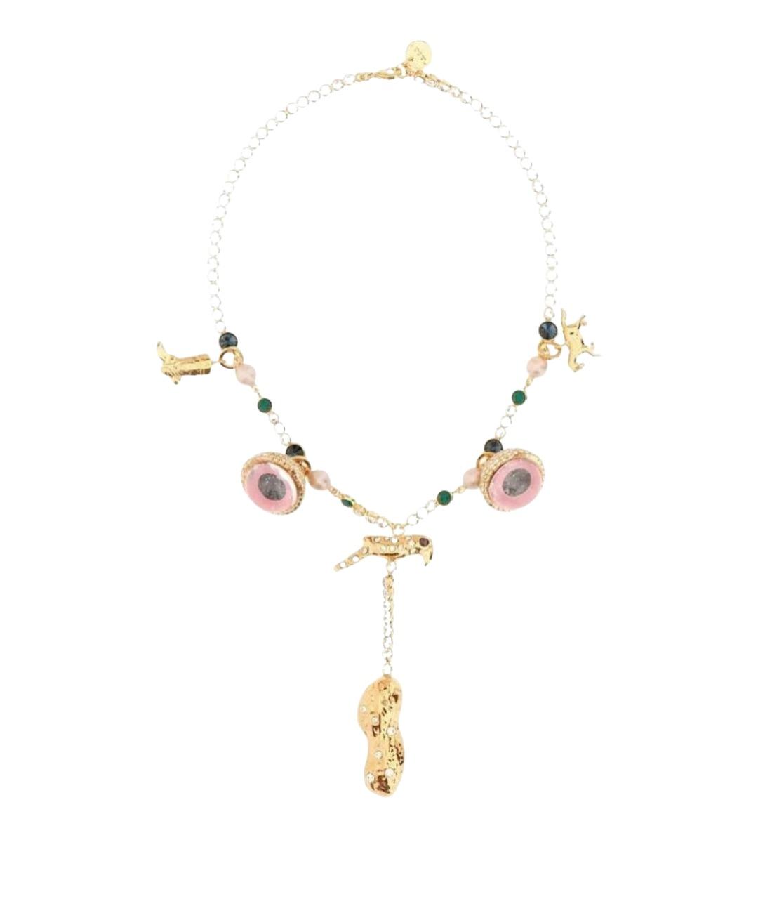 MARNI Золотое латунное колье, фото 1