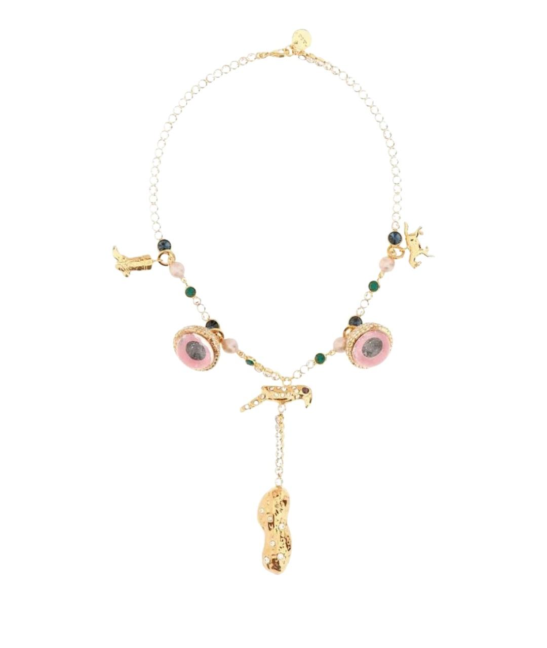 MARNI Золотое латунное колье, фото 7