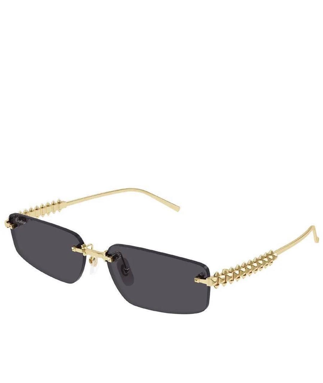 CARTIER Золотые металлические солнцезащитные очки, фото 2