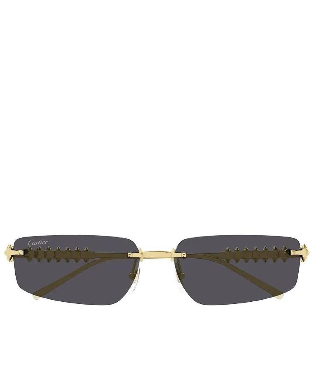 CARTIER Золотые металлические солнцезащитные очки, фото 1