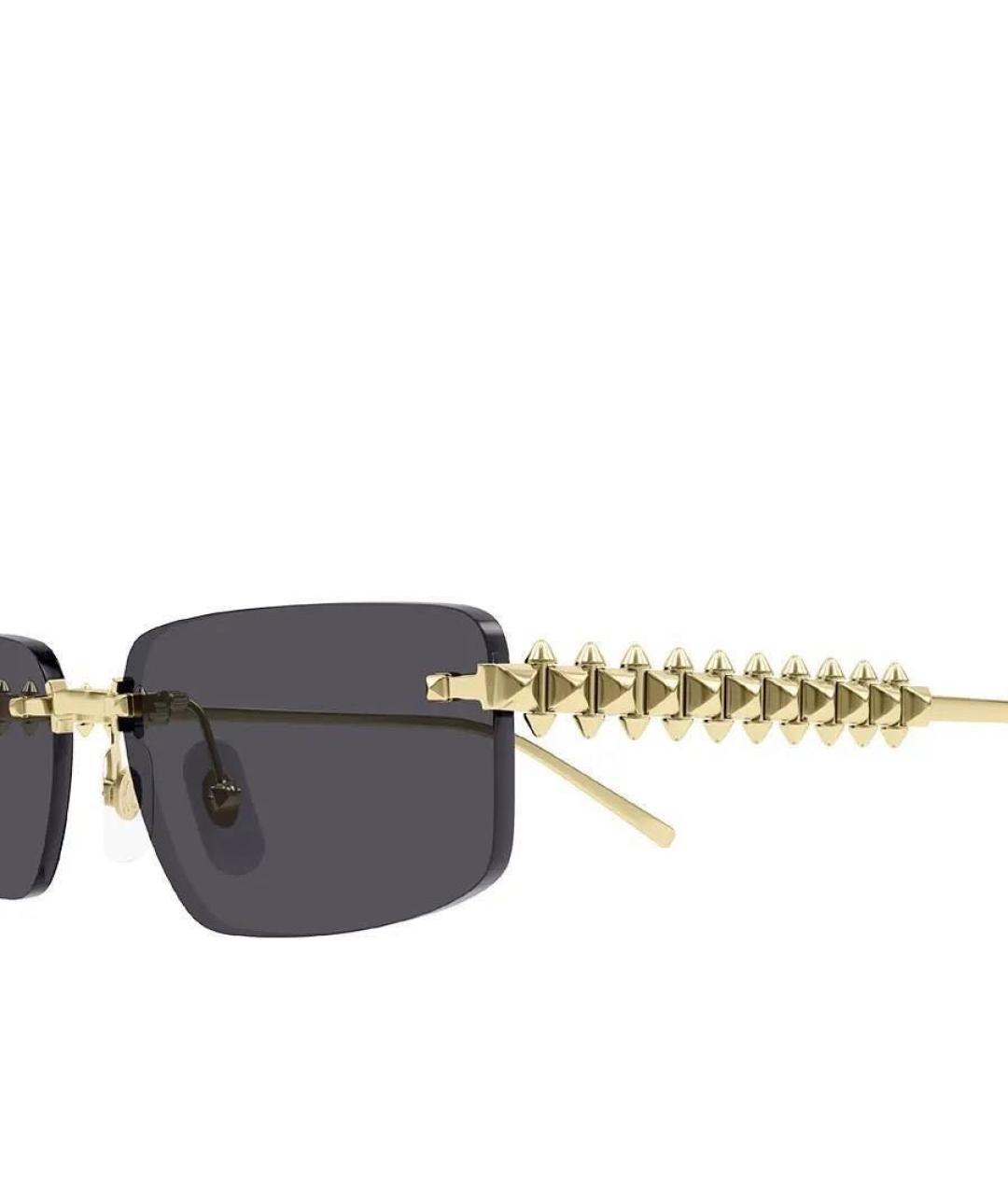 CARTIER Золотые металлические солнцезащитные очки, фото 3