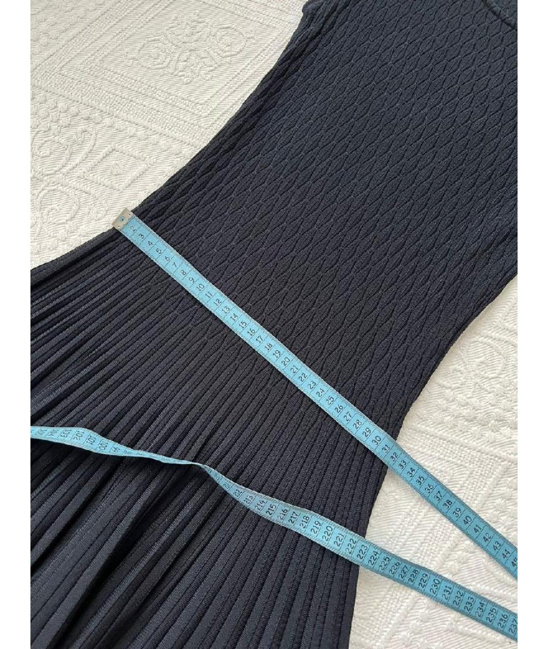 VALENTINO Темно-синее вискозное повседневное платье, фото 7