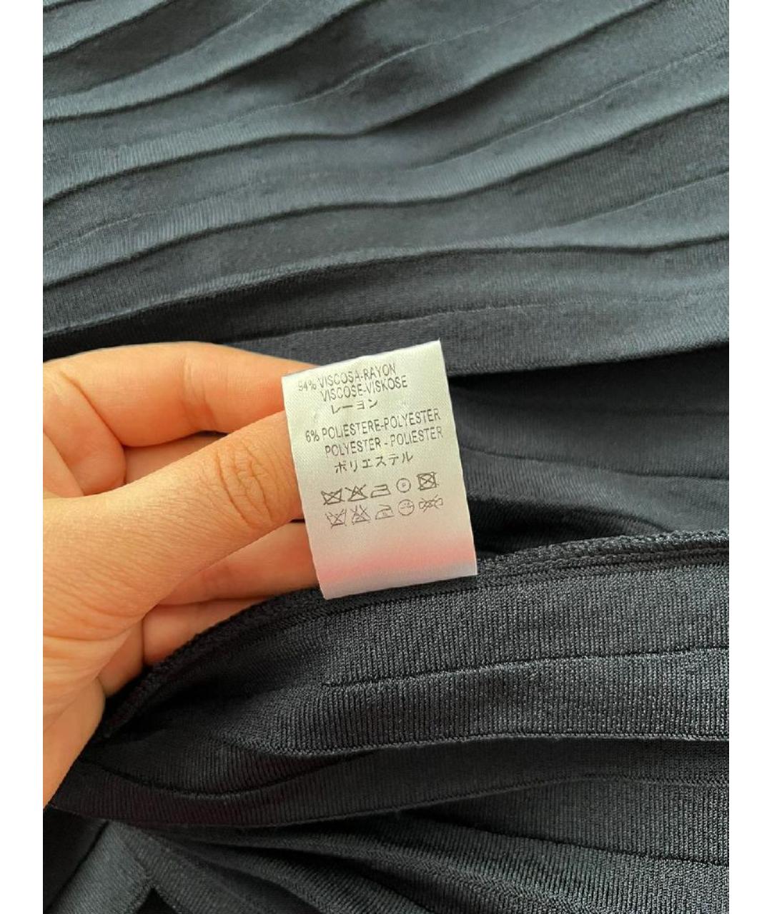 VALENTINO Темно-синее вискозное повседневное платье, фото 5