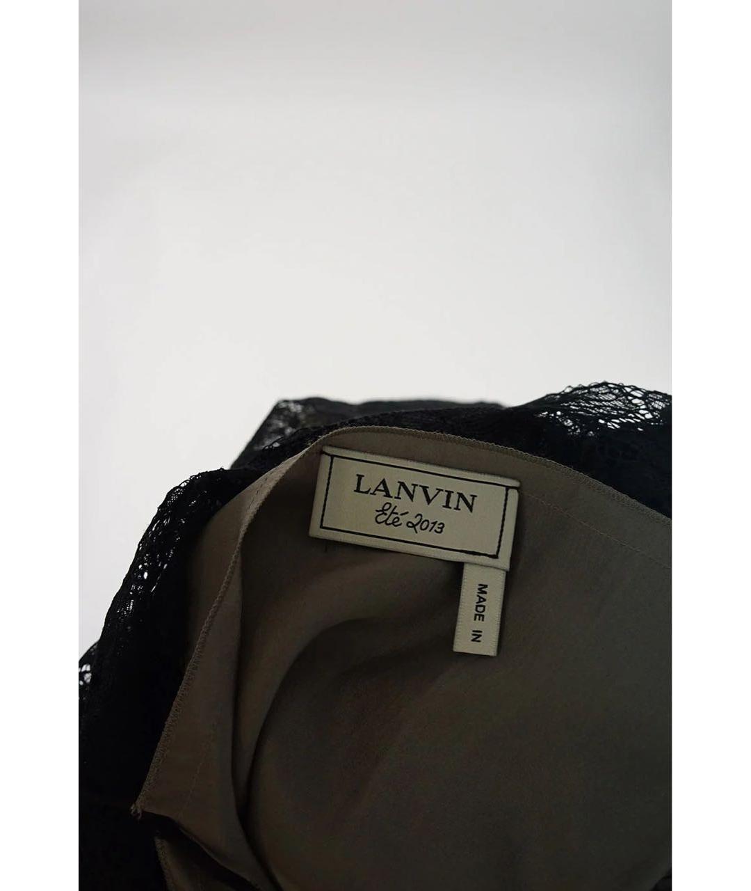 LANVIN Черное шелковое вечернее платье, фото 3