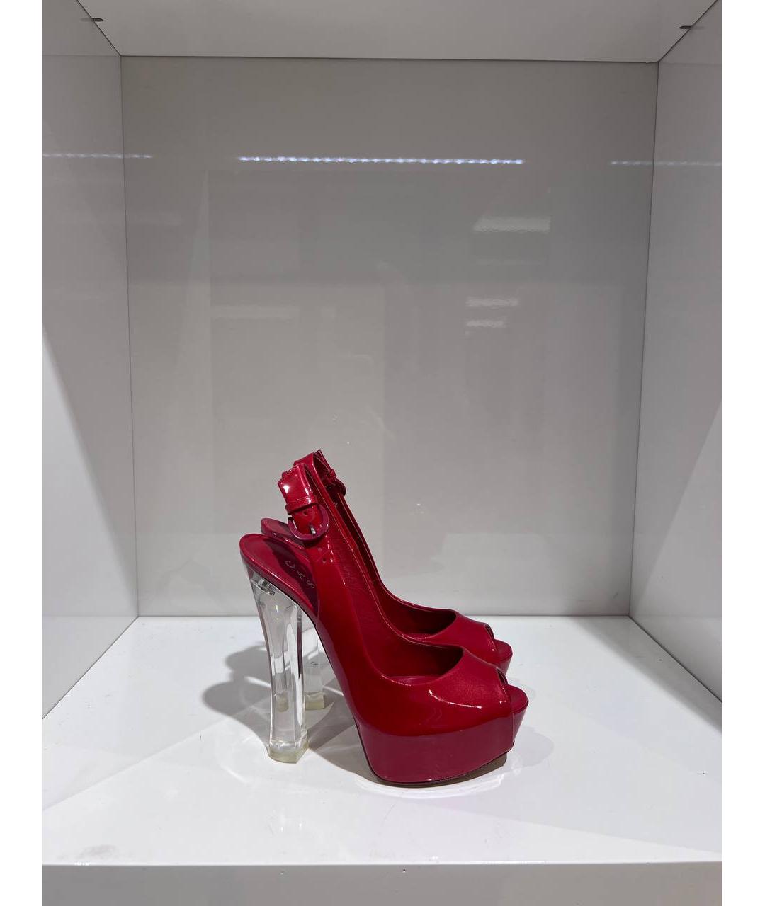 CASADEI Красные кожаные босоножки, фото 3