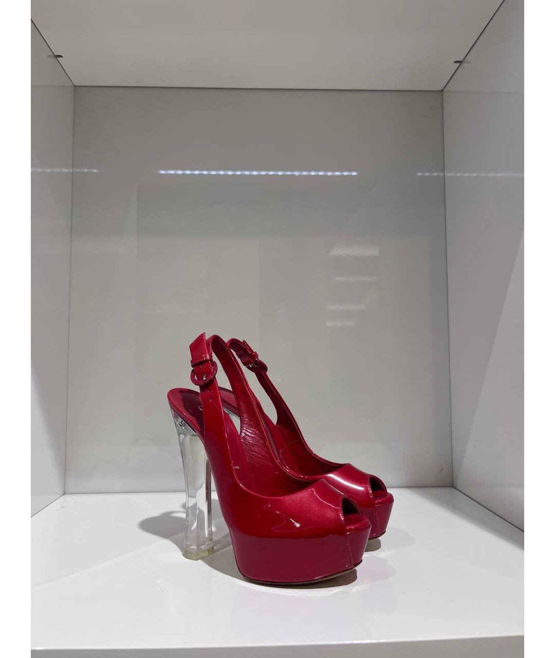 CASADEI Красные кожаные босоножки, фото 2