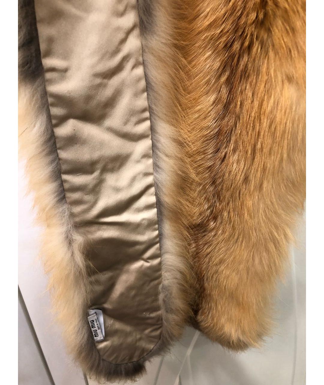 MIU MIU Бежевый шарф, фото 2